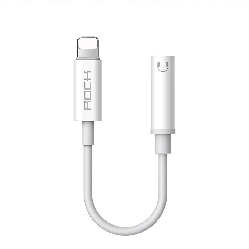 Rock для lightning/3,5 мм разъем для наушников адаптер аудио конвертер для apple iPhone xs mx xr x 8 7 plus 8-контактный кабель aux