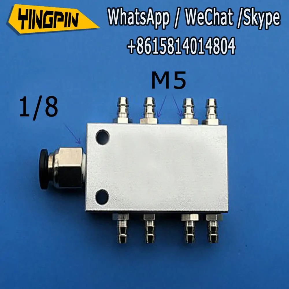 

Multi-station gas path aluminum row straight through multi-pass with mounting hole Tracheal joint, air manifold splitter