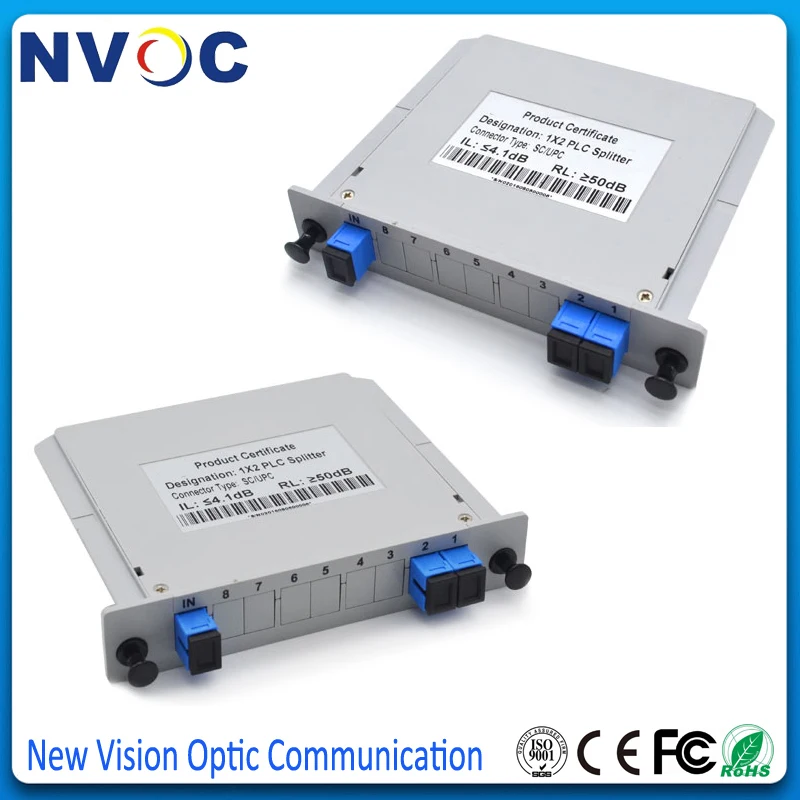 FTTH 1x2 LGX коробка Кассетная карта вставки SC/APC PLC сплиттер модуль 1:2