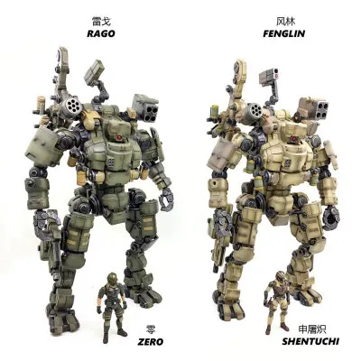 Spot price Two JOY TOY 1:27 фигурка робот военный солдат набор 4rd поколения подарок на день рождения игрушка(простая упаковка) RE009 - Цвет: Spot price Two