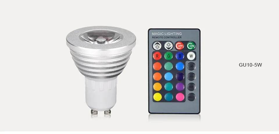 3 Вт 5 Вт 7 Вт 10 Вт RGB декоративный светодиодный ночник E27 E14 GU10 110 В 220 В светодиодный светильник с 24-клавишным пультом дистанционного управления цветной Домашний Светильник ing