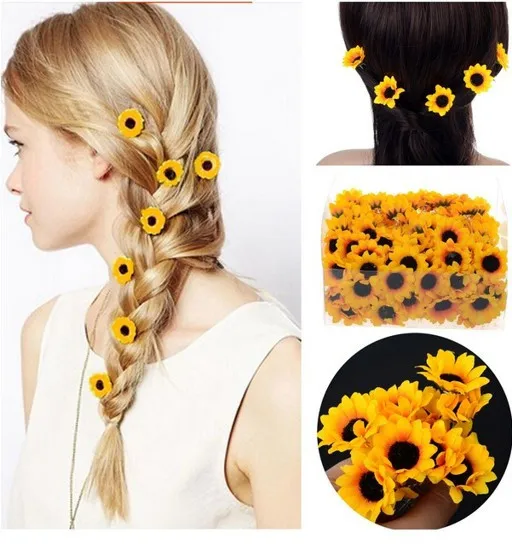 6 шт. летние подсолнух в стиле бохо заколка для маргаритки зажим манжеты повязка