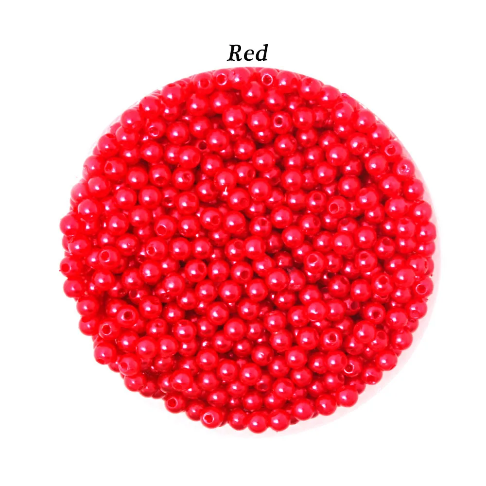 4mm 1000pcs Round Imitation Plastic Beads Pearl For Jewelry Making Necklace Bracelet DIY Findings Accessories | Украшения и