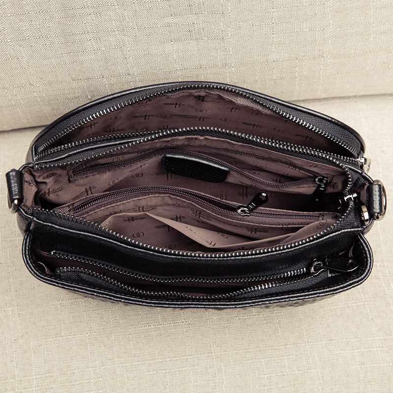 Genuine Leather Ladies Luxury Shoulder Bags Women's Handbag Female Messenger Bag Fashion Crossbody Totes Purse Sac a main | Багаж и