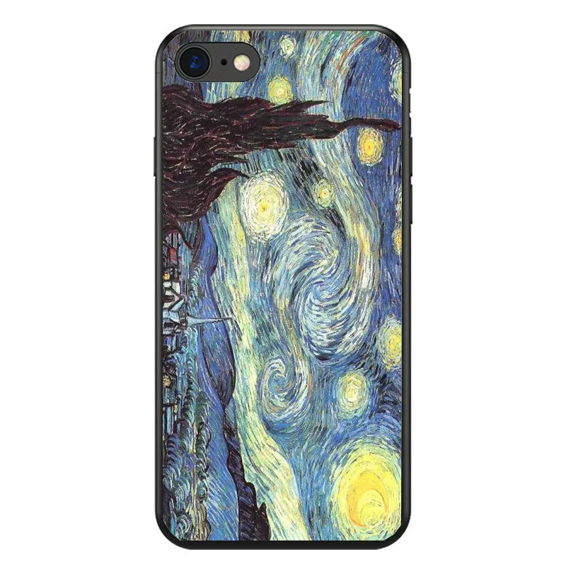 Мягкий тонкий чехол из ТПУ для телефона Van Gogh Starry Night iPhone 8 7 6 S Plus X XS MAX XR 10 5s SE Coque Shell |