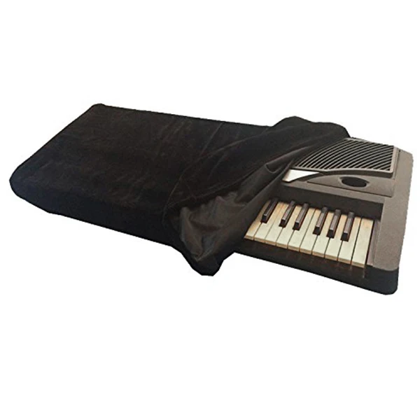 MSOR-Piano Keyboard Cover Stretchable Gold velvet with Adjustable Elastic Cord and Locking Clasp for 61 Keys Electronic |
