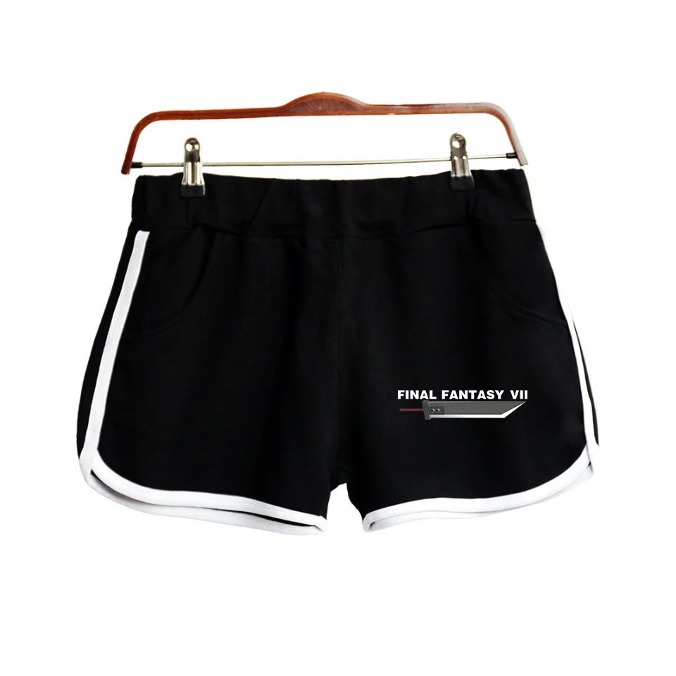 Final Fantasy 2019 Summer Road Shorts Elastic Waist Short Women All-match Loose Solid Soft Cotton Casual Femme | Женская одежда