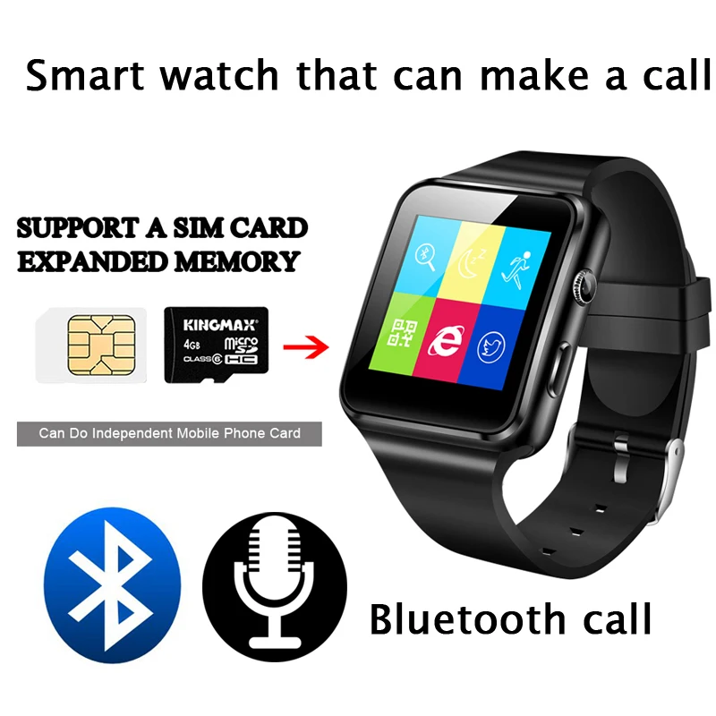 BANGWEI Bluetooth умные часы Android Телефонный звонок Relogio для мобильного телефона 2G GSM SIM TF