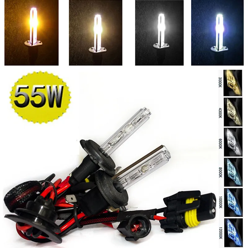 

2X 55W HID Xenon Headlight Replacement Single Beam Bulbs H1 H3 H4-1 H7 H8 H9 H11 H10 H13 9004 9005 9006 4.3K 5K 6K 8K 10K 12K