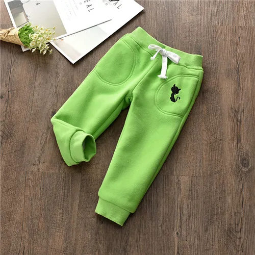 W17469 Green Брюки для холодной зимы; Штаны для маленьких девочек; детские штаны; сезон осень-зима; теплые флисовые леггинсы для маленьких девочек - Цвет: W17469 Green