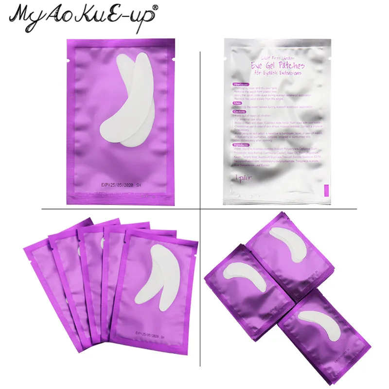 Патчи под глаза гелевые безворсовые для наращивания ресниц 50 пар | Красота и