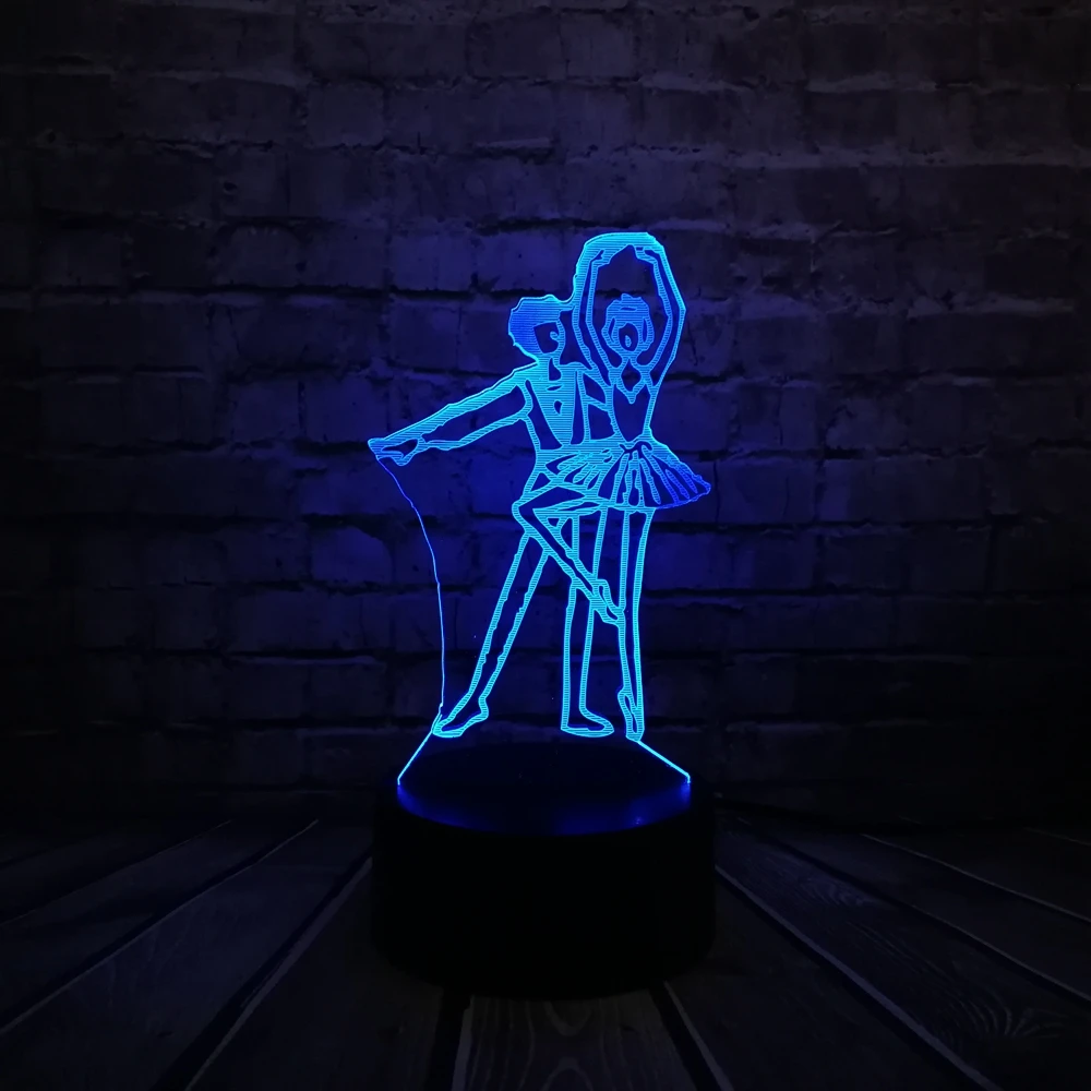 Бальные танцы креативная 3D лампа для визуализации ночник USB светодиодное
