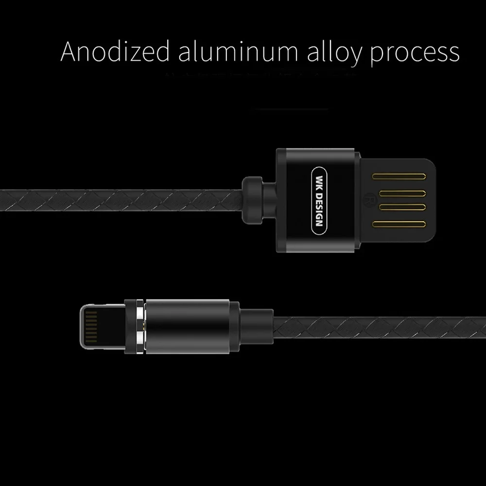 Магнитный кабель WK 2 в 1, Micro USB+ type C+ IOS для реверсивного USB для samsung, Магнитный зарядный кабель для Apple iPhone X 8 7 6