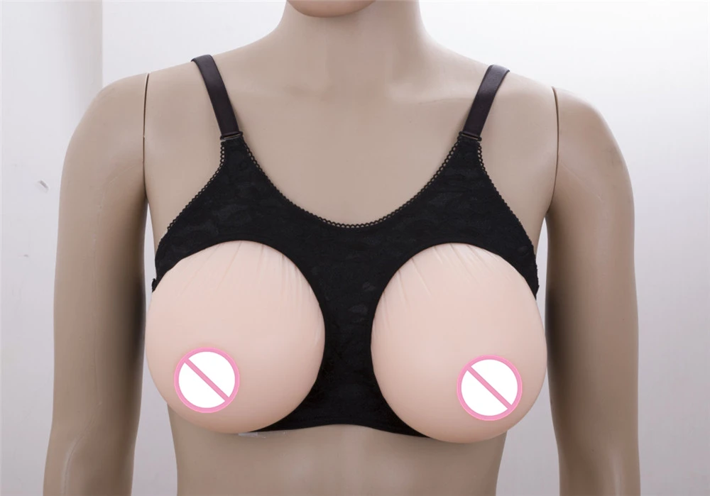 1000g/Pair D Cup Artificial Breasts Silicone Breast Fake Boobs Realistic Silicone Breast Forms With Bra For Crossdresser