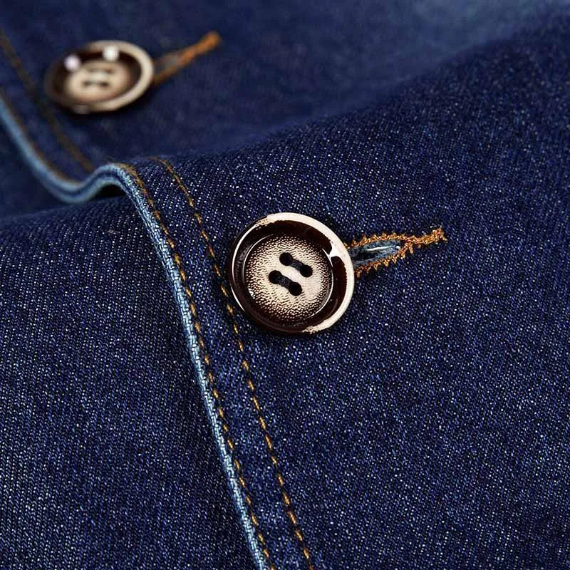 Новый брендовый мужской повседневный Блейзер джинсовый ковбойский мужская