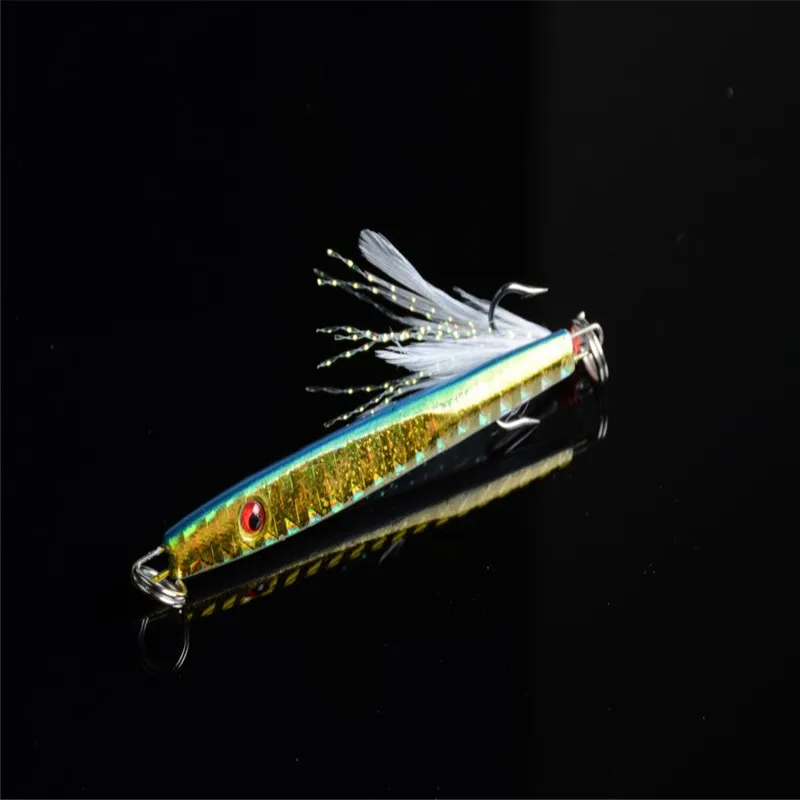 1 pcs Bulk New Lot Laser Jigs Sea Fishing Lures Metal Bait Iron Lead Tackle 5.7cm/11g 2547 | Спорт и развлечения