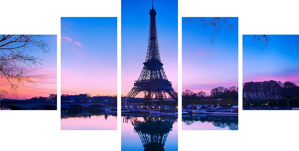 

5 Pcs(No Frame) Abstrac Tower Scenery Canvas Art Print Painting For Living Room Wall Picture Wedding Decor Printing On Canvas