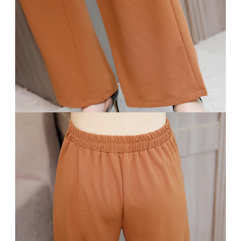 Комплект из 2 предметов женские брючные костюмы и топ кардиган большие размеры