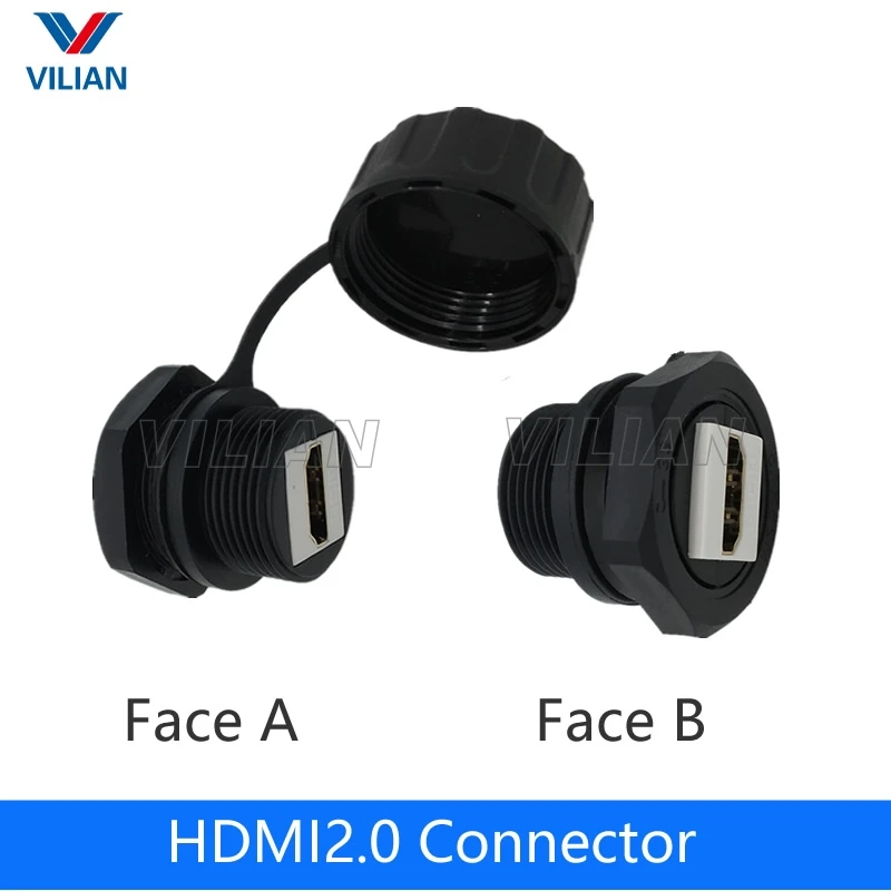Водонепроницаемый разъем HDMI 2 0 hdmi гнездо адаптер сигнала передачи данных