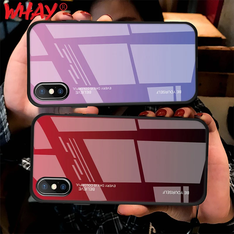 Роскошный стеклянный чехол для iPhone X XS максимальный Чехол ударопрочный телефона