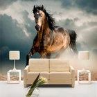 Бегущая лошадь 3D стерео животные обои Гостиная ТВ диван фон настенная Фреска Классический 3D нетканый влагостойкий настенные бумаги