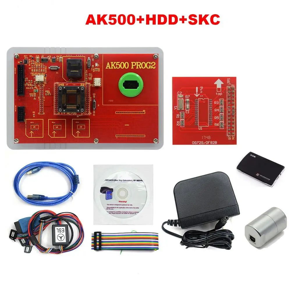 AK500 Pro AK500 ключевой программист для Mercedes Be-nz с EIS SKC Калькулятор+ HDD база данных жесткий диск полный комплект - Цвет: AK500 with HDD SKC