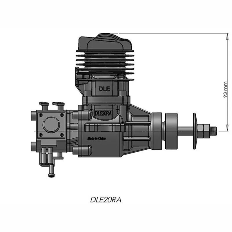 DLE 20RA RC модель бензиновый двигатель DLE20RA одноцилиндровый двухтактный вытяжной