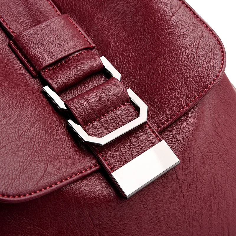 New Fashion Woman Backpack 2017 Leather Brands Female Backpacks GirlsHigh Quality Schoolbag Elegant Mochilas Feminina | Багаж и сумки