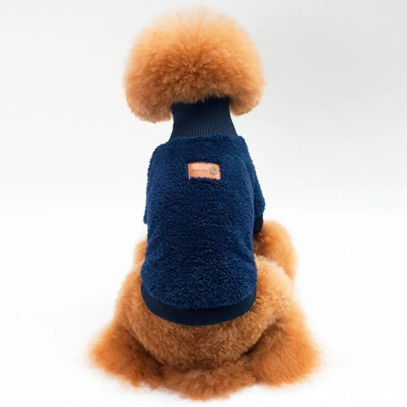 Sueter para perro Одежда для собак с высоким воротником свитер chandail pour chien однотонный