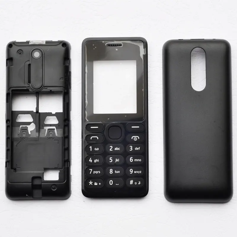 BINYEAE полный корпус для Nokia 108 Чехол передняя рамка с ключом дисплей стекло+ средняя рамка+ задняя крышка