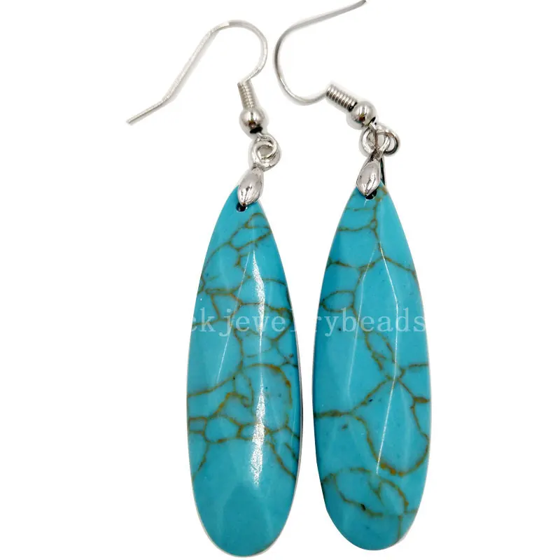 Женские Висячие серьги WFH403 подвески с кристаллами Ляпис лазурит Хаулит тигры