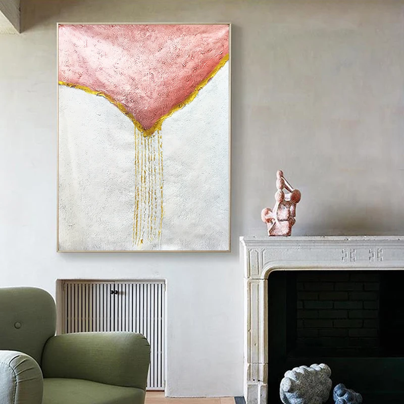 2 шт. абстрактная картина из золота на холсте Настенная для гостиной дома