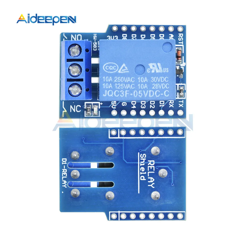 1 комплект Wemos D1 Мини Релейный Щит один канал для Wemos D1 Мини релейный модуль ESP8266 макетная плата для Arduino