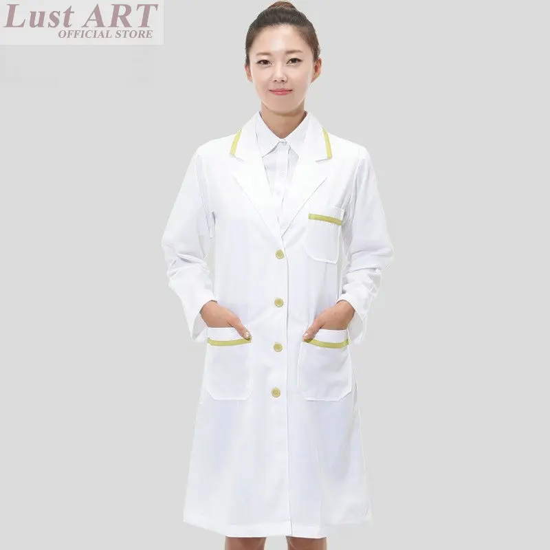 Женская белая медицинская униформа медсестра медицинские скрабы халат для - Фото №1