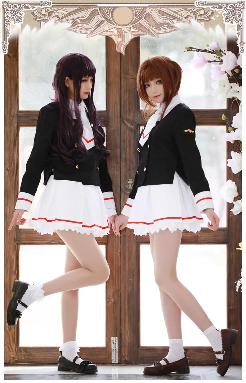 Фото Cardcaptor Sakura Clearcard Косплэй костюм КИНОМОТО Сакура Томойо Daidoji Косплэй костюм в морском стиле платье школьный наряд-униформа №4
