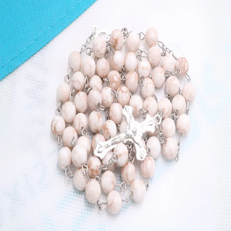 Ожерелье из розового золота с имитацией хрустального стекла 8 мм ожерелье