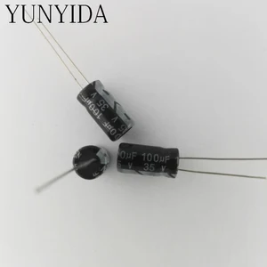 Алюминиевый электролитический конденсатор 35 в 100 мкФ 50 в 25 в 16 в 10 в 47 мкФ 33 мкФ 22 мкФ 10 мкФ Ф 4,7 мкФ 3,3 мкФ 2,2 мкФ 1 мкФ 0,47 мкФ 50 шт.