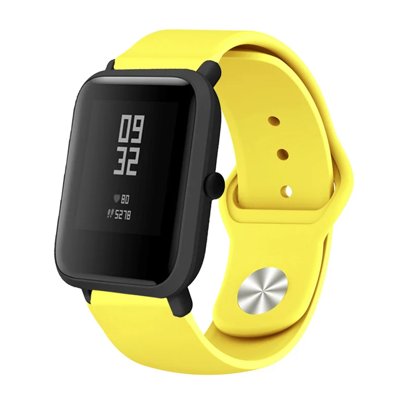 Laforuta 20 ММ Спортивный мягкий силиконовый ремешок для часов Xiaomi Amazfit ремешок Bip для Huami Amazfit Bip браслет быстросъемный браслет