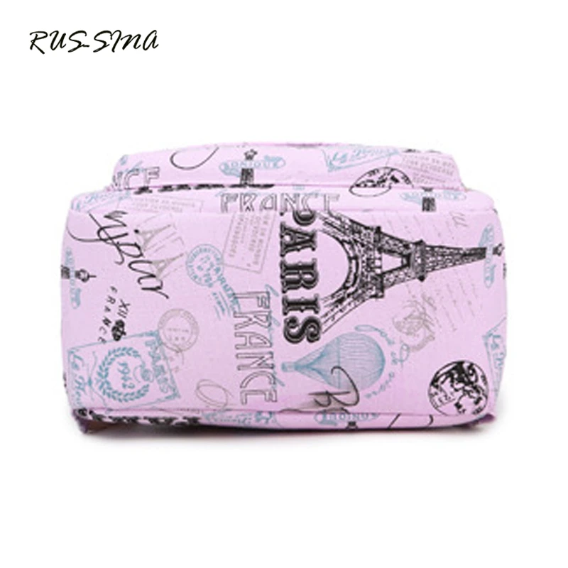 Новинка Весна 2018 модный холщовый школьный рюкзак RUSSMA для подростков в стиле