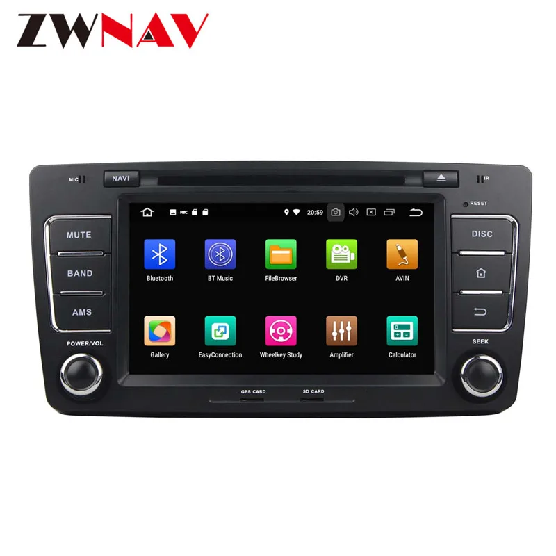 Android 8 4G+ 32G 1 Din руль для Skoda Octavia 2012 Автомобильный мультимедийный dvd-плеер магнитофон головное устройство