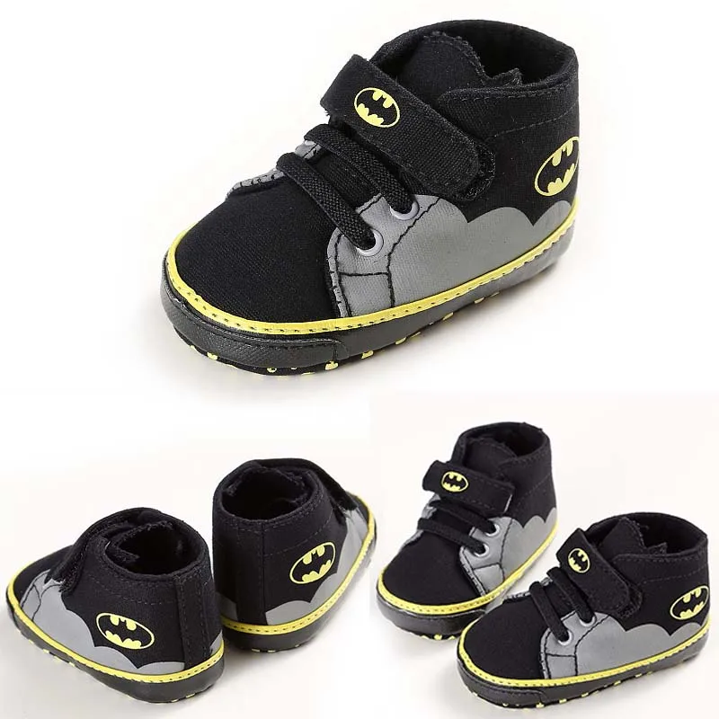 ROMIRUS Newborn Baby Shoes Infant Toddler Cartoon Batman Fashion Lace-Up Girl Boy Kids First Walkers Soft Sole Sneakers |
