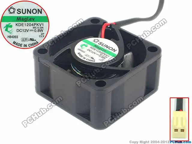 Вентилятор охлаждения сервера SUNON KDE1204PKV1 MS.A.GN DC 12 В 0,8 Вт 40x40x20 мм