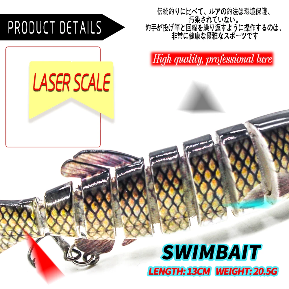 LUREASY 1 piece 11.5g / 13cm realistic multi-species fishing bait Parker Maskinonge Swimbait Crankbait hard fish | Спорт и