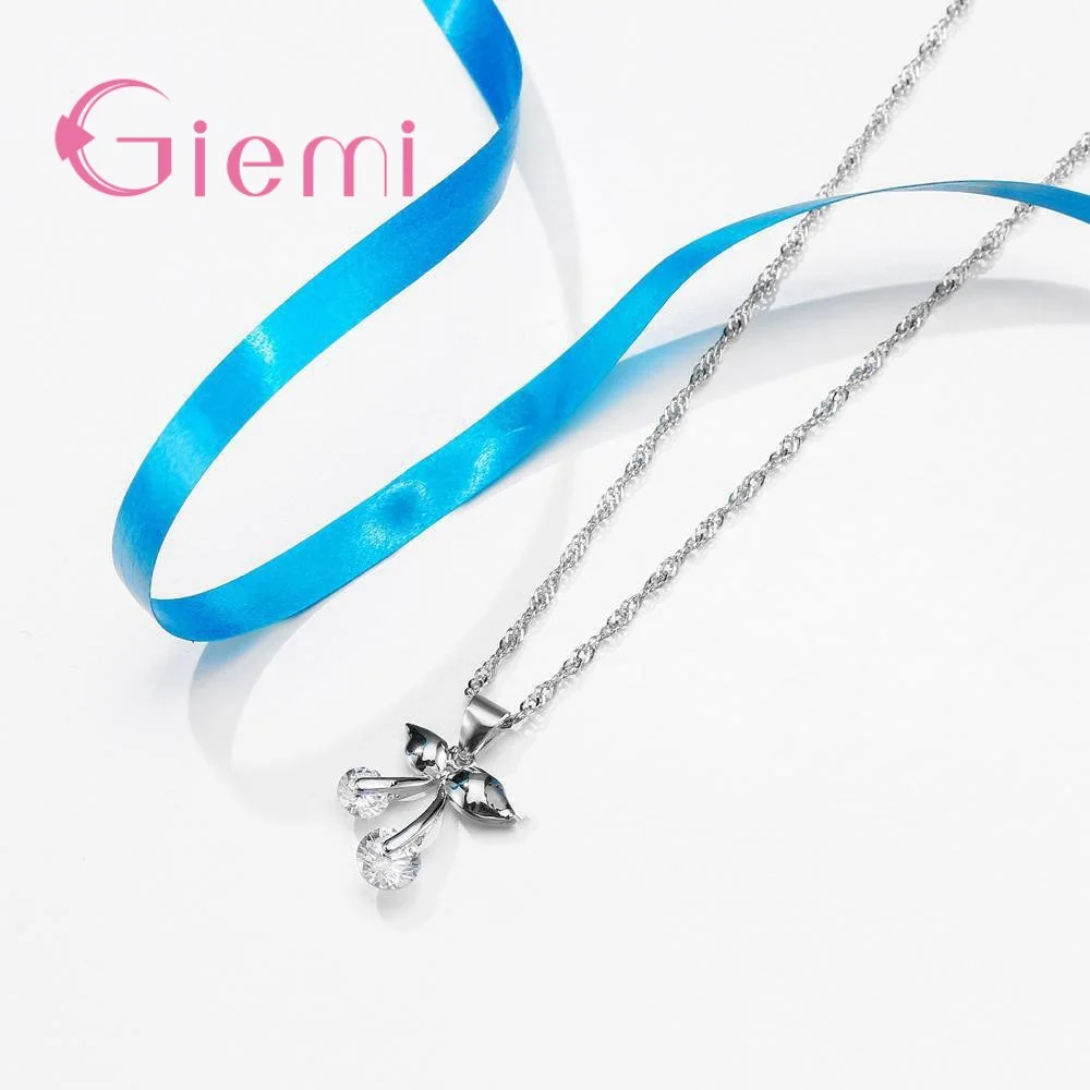 Elegant Fruit Jewelry Sets 925 Sterling Silver Austrian Crystal Necklace Earring For Woman Wedding Set Parure Bijoux Femme | Украшения и