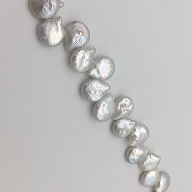 

New natural freshwater irregular pearl loose beads 15"
