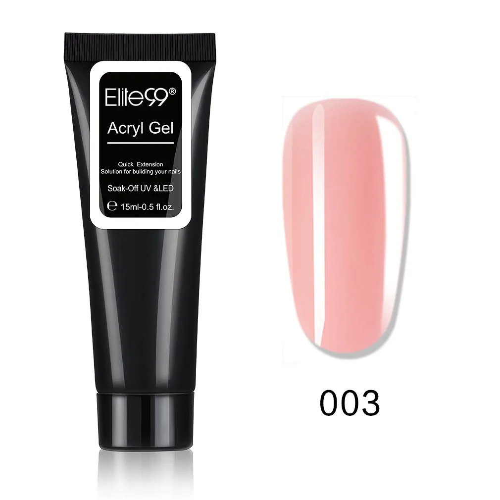 003 Nude Pink Elite99 дизайн ногтей быстрое строительство ногтей расширение гель желе поли гель прозрачное волокно прозрачный гель лак использовать с гвоздь кисть Ручка - Цвет: 003 Nude Pink