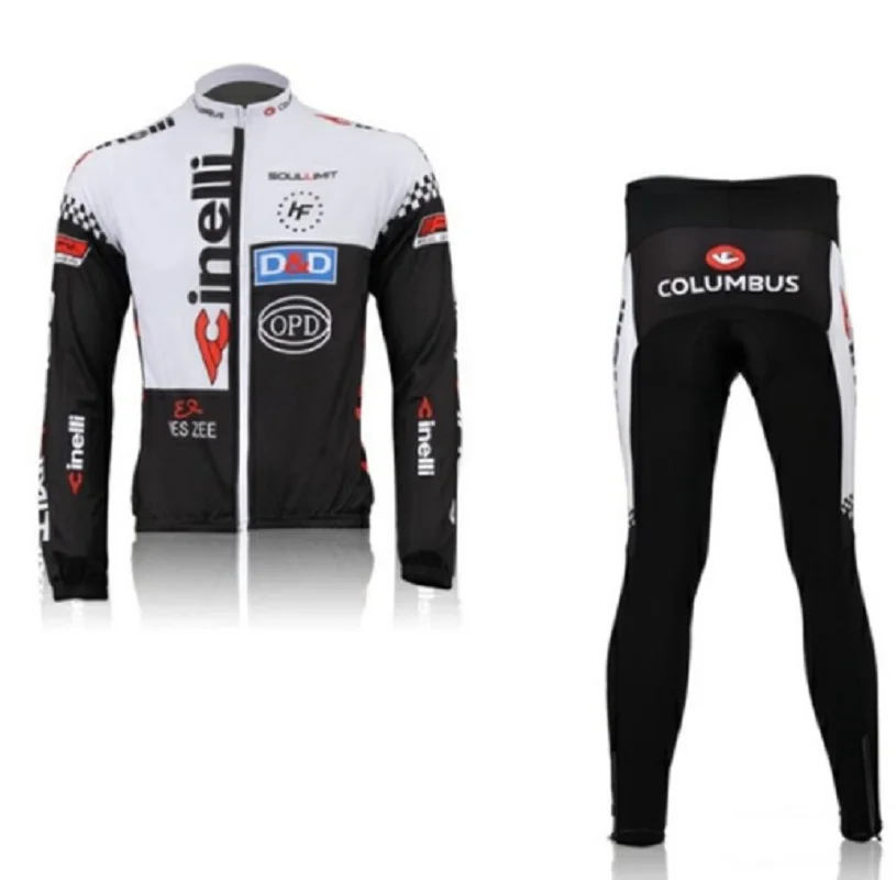 Мужской комплект одежды с длинным рукавом Cinelli Pro Team Осенний тонкий велотренажер