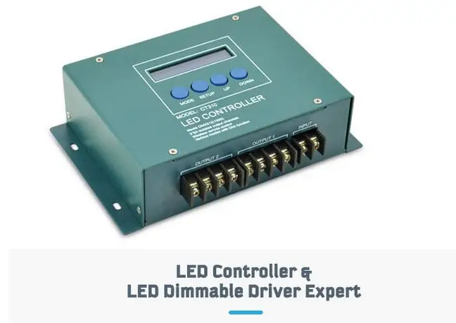 DMX 512 controller 8A*3ch 288~576W 12-24VDC RJ45 Button Constant Voltage DMX Decoder CT310