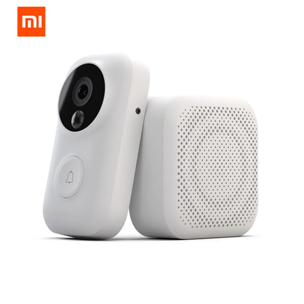 

Дверной звонок Xiaomi Mijia с ИИ-идентификацией лица, 720P, ИК, двухстороннее аудио, видео, обнаружение движения, SMS, домофон с бесплатным облачным хр...
