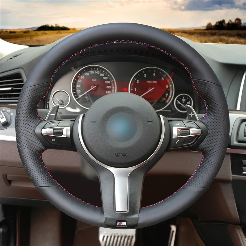 MEWANT чехол на руль из натуральной кожи для BMW M Sport F30 F31 F34 F10 F11 F07 X3 F25 F32 F33 F36 X1 F48 X2